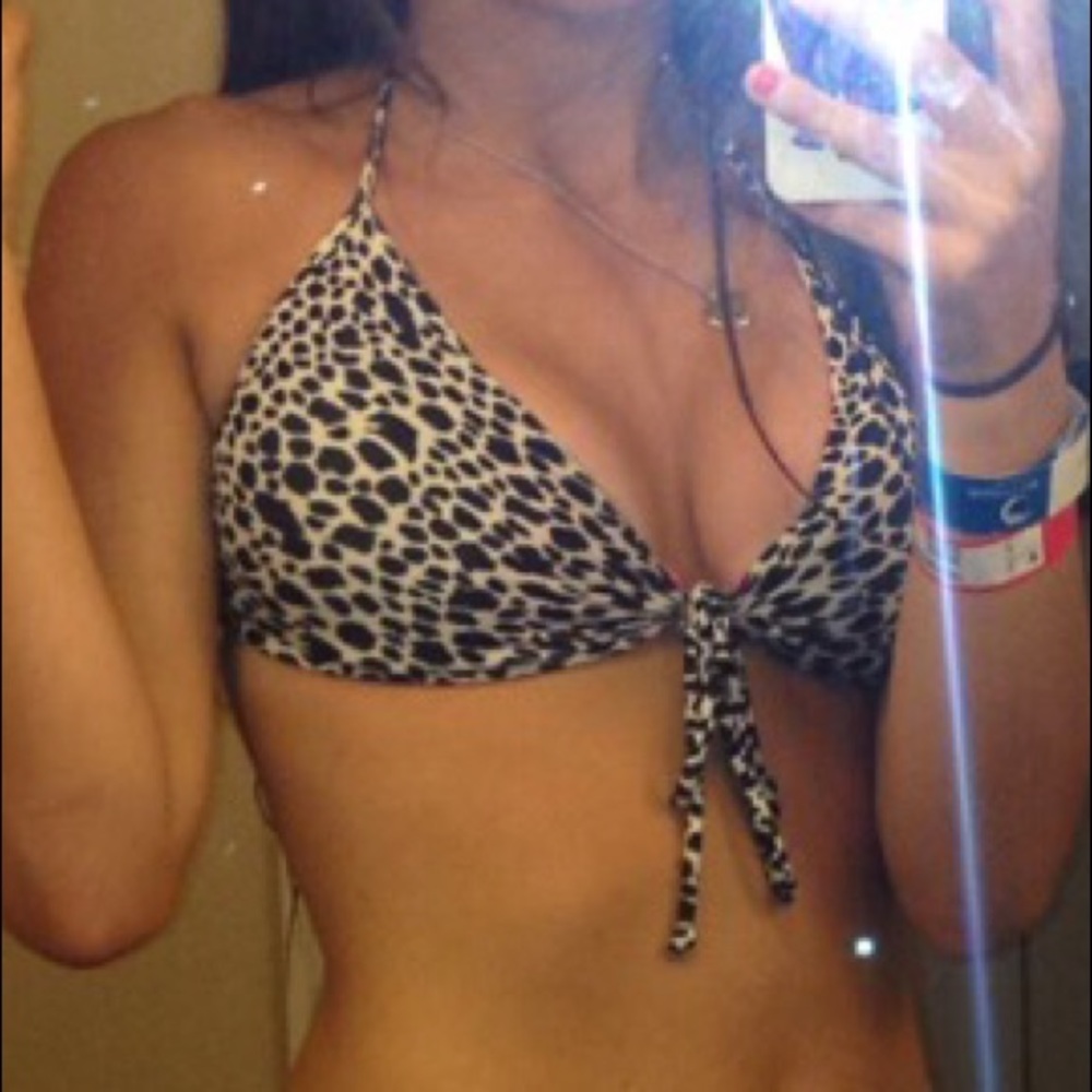Cheetah print bikini top